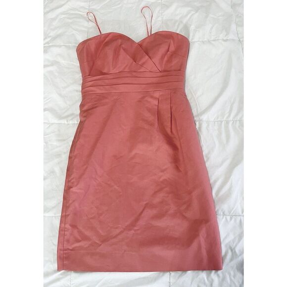J. Crew Weddings and Parties Raquel Strapless Cocktail Dress Tangerine Size 4 - Picture 1 of 4